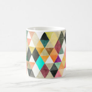 Mug PixDezines Boho Triangles géométriques/réglables