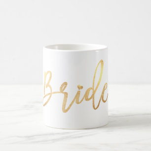 Mug PixDezines Bride/Faux Gold/Modern Script