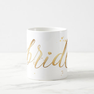 Mug PixDezines Bride/Faux Gold/Modern Script
