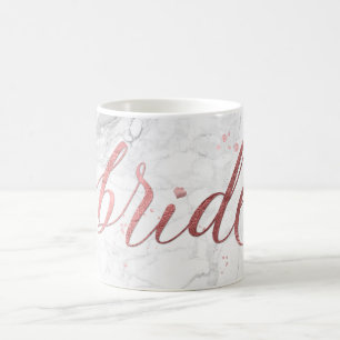 Mug PixDezines Bride/Faux Rose Gold/Modern Script