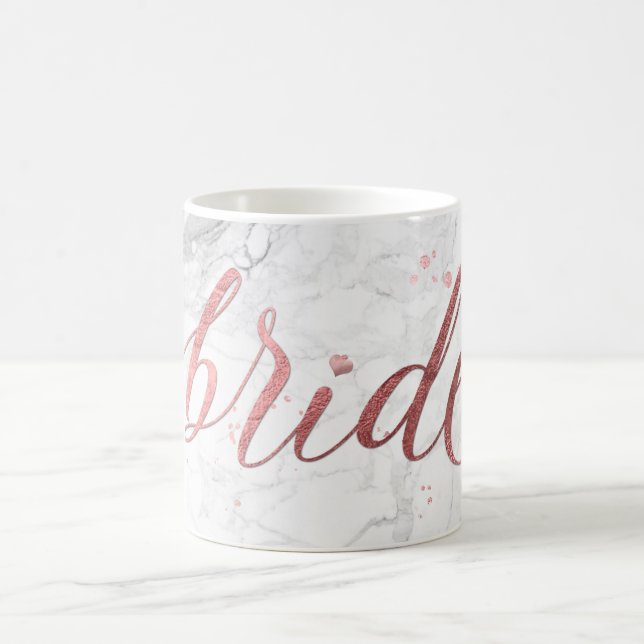 Mug PixDezines Bride/Faux Rose Gold/Modern Script (Centre)