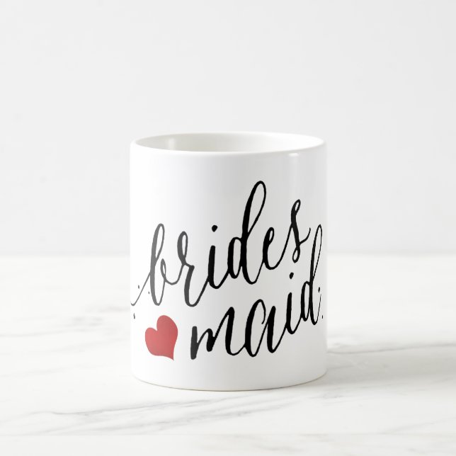 Mug PixDezines Bridesmaid/Coeur/Script moderne (Centre)