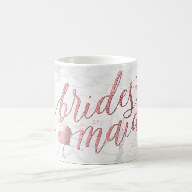 Mug PixDezines Bridesmaid/Faux Rose Gold/Modern Script (Centre)
