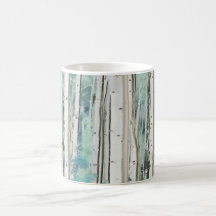PixDezines Hiver Silver Birch Forêt Teal Vert