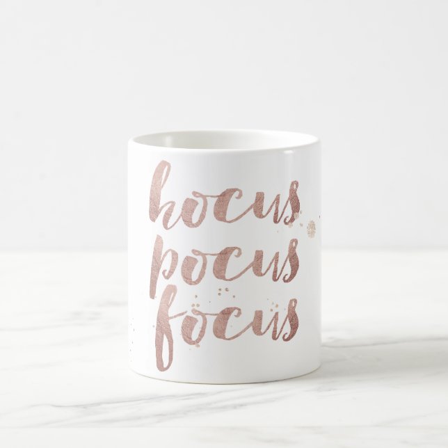 Mug PixDezines Hocus/Pocus/Focus/Faux Rose Gold (Centre)