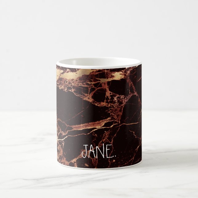 Mug PixDezines MASALA MARBRE ROUGE FAUX OR VEINS (Centre)