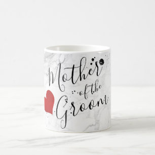Mug PixDezines Mère du marié/Marbre/Écriture DIY