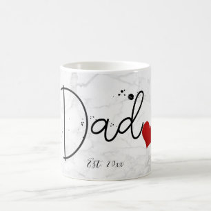 Mug PixDezines NOUVEAU MARBRE DAD+Script moderne