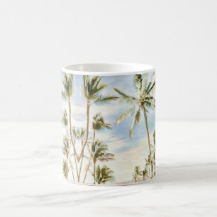 Mug PixDezines Plage Hawaïenne Vintage/Ciel Bleu