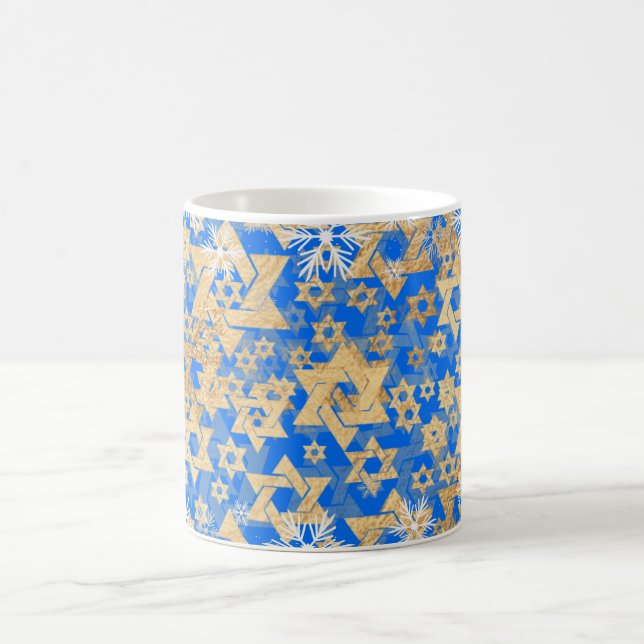 Mug PixDezines Star de David Faux Gold do-it-yourself  (Centre)