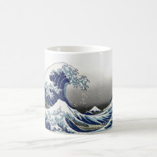 Mug PixDezines Vintage, grande vague, Hokusai 葛 飾 北 斎 