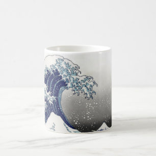 Mug PixDezines Vintage, grande vague, Hokusai 葛 飾 北 斎 