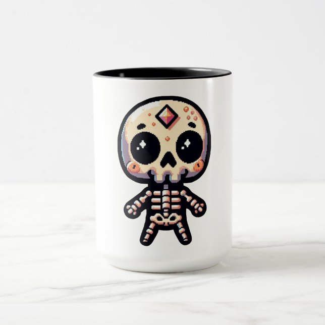 Mug Pixelart Skeleton (Centre)
