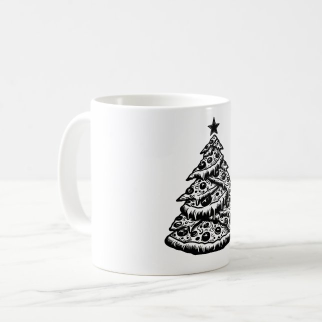 Mug Pizza Arbre de Noël (Devant gauche)