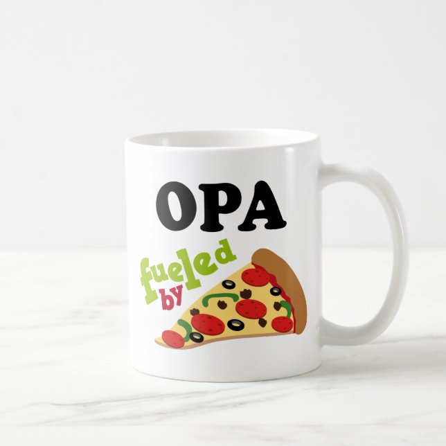 Mug Pizza (drôle) d'Opa (Droite)