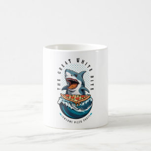 Mug Pizza pour manger des requins   Le Grand Bite Blan