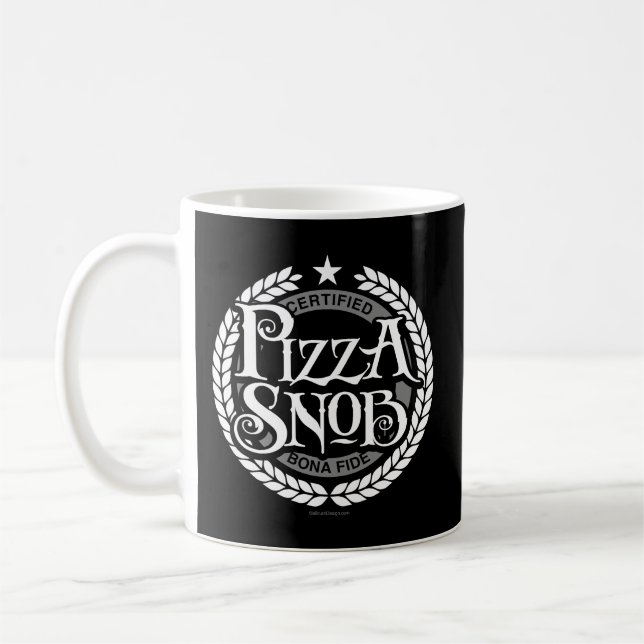 Mug Pizza Snob - amusant amateur de pizza (Gauche)