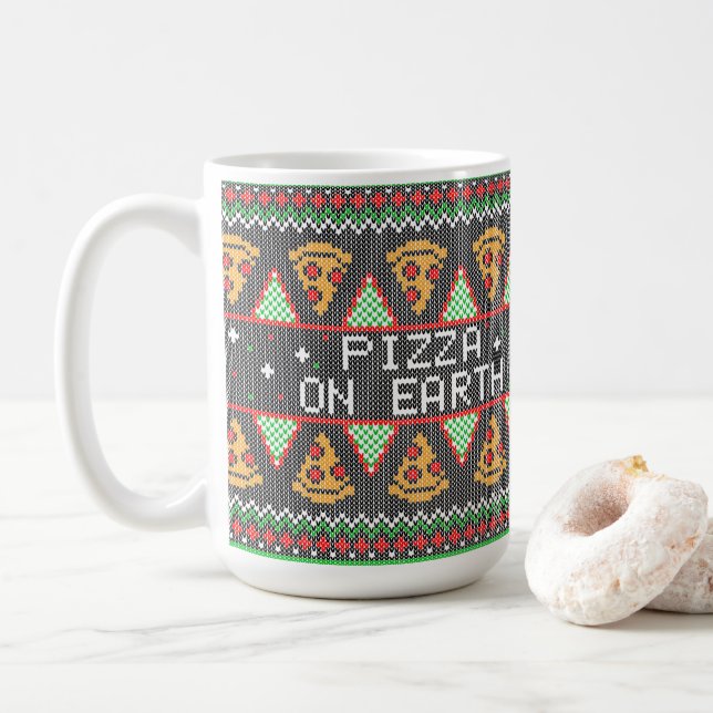 Mug Pizza Ugly Christmas Sweat (Avec donut)