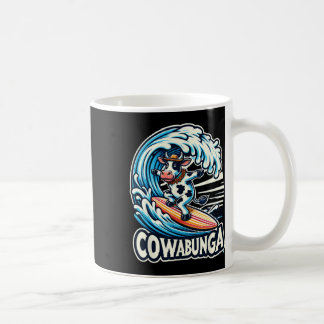 Mug Plage de Cowabunga Surfant Vache Planche de Surf P