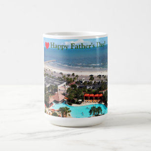 Mug Plage de Galveston "Joyeuse Fête des Pères"