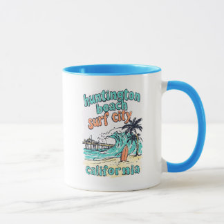 Mug Plage de Huntington Beach Californie Vague de surf