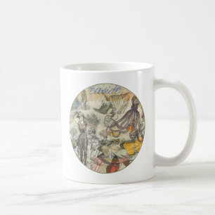 Mug Plage de la Pieuvre Antique Steampunk Côté