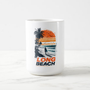 Mug Plage de Long Beach Californie Coucher de soleil R