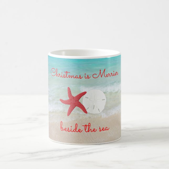 Mug Plage de Noël Pink Starfish (Centre)