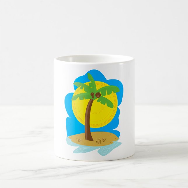 Mug Plage de Palm Tree (Créateur téléchargé)