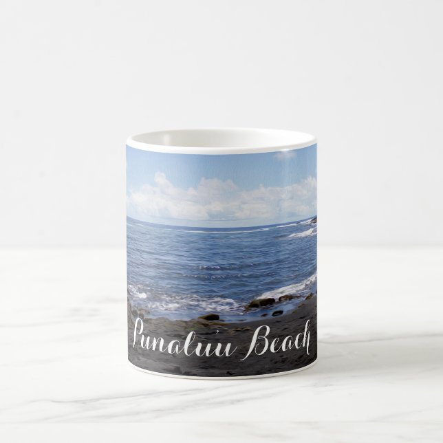 Mug Plage de sable noir de Punalu'u Hawaii (Centre)