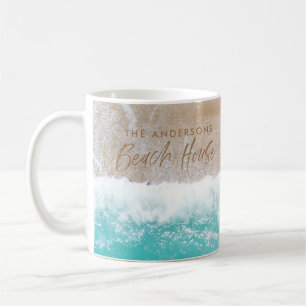 Mug Plage de sable tropicale océan soleil des vagues m
