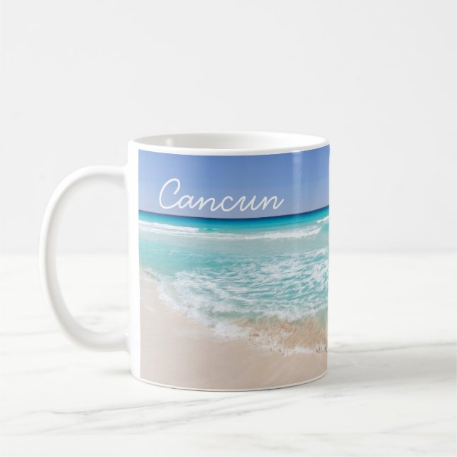 Mug Plage de vague de la mer tropicale de Cancun Mexiq (Gauche)