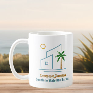 Mug Plage Immobilier Société Cute Personnalisé