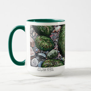 Mug Plage moderne de Greens / Marée dehors Art marin