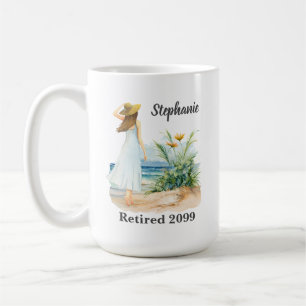 Mug Plage pour femmes et fleurs Retraite à thème