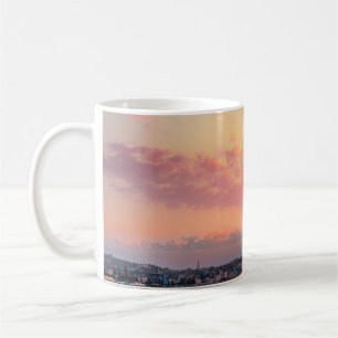 Mug Plage rose soleil ciel doré belle vacances