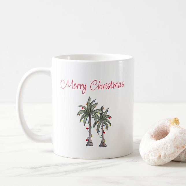 Mug Plage Tropical Joyeux Palm Trees (Avec donut)