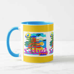 Mug PLAGES - Soleil & Surf - Australie - Jaune