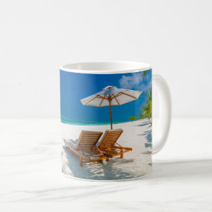Mug Plages tropicales Plage de chaises longues Bora