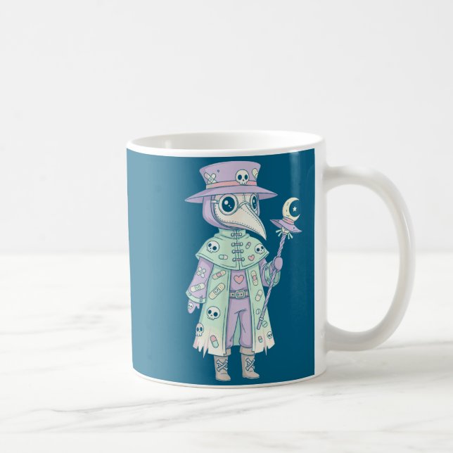 Mug Plague Doctor Gothic Pastel Cute Moth Face Mask Oc (Droite)