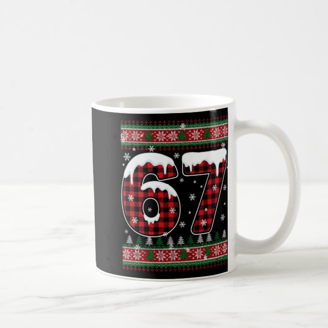 Mug Plaid Flocon Six Sept Noël 67 Meme  (Droite)