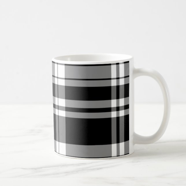 Mug Plaid noir et blanc (Droite)
