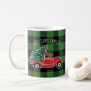Mug Plaid vintage de Buffalo de nom de famille de