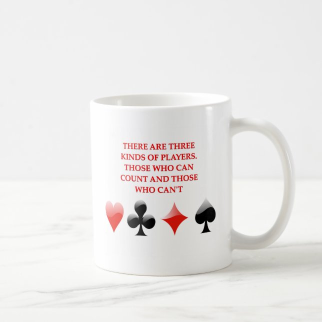 Mug plaisanterie de joueurs de carte (Droite)