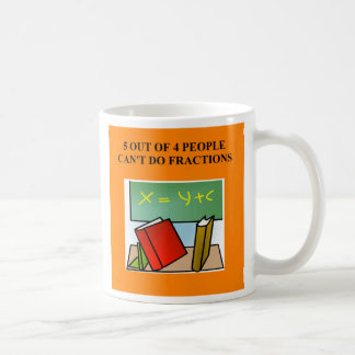 Mug plaisanterie de maths de fraction, plaisanterie de
