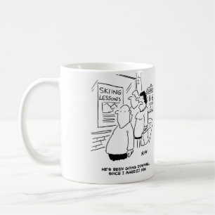Mug Plaisanterie De Ski. L'homme est en descente