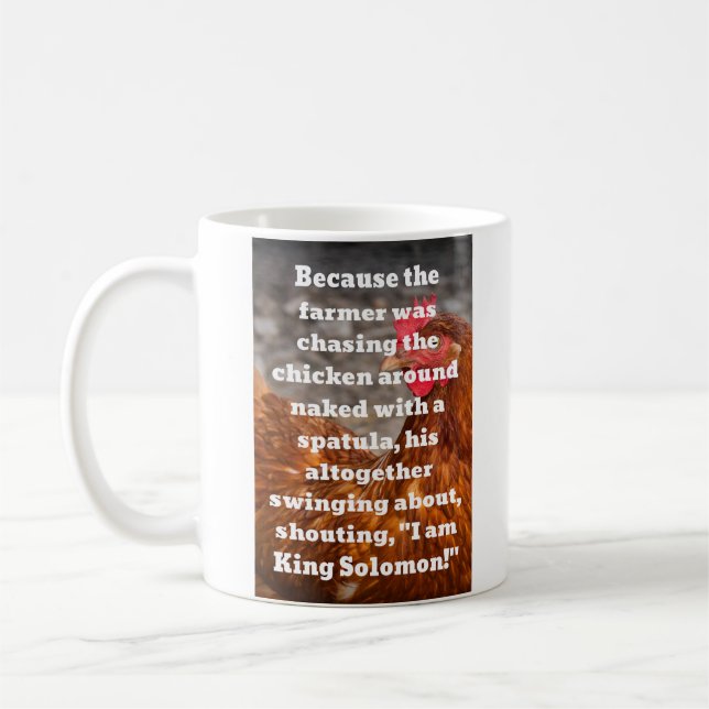 Mug Plaisanterie drôle de poulet (Gauche)