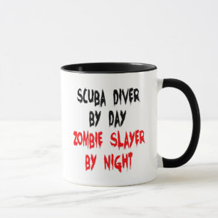 Mug Plaisanterie Zombie Diver Scuba