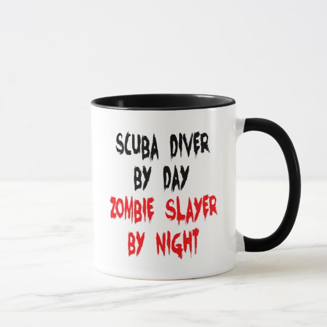 Mug Plaisanterie Zombie Diver Scuba (Droite)