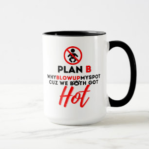 Mug Plan B Amusant Hip hop urbain rouge et noir 